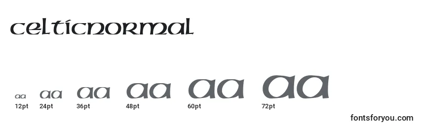 CelticNormal Font Sizes