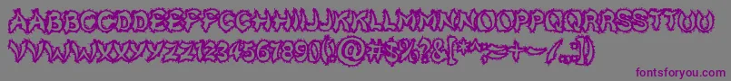 Lisätietoja Kicktotheface-fontista Kicktotheface-fontti – violetit fontit harmaalla taustalla