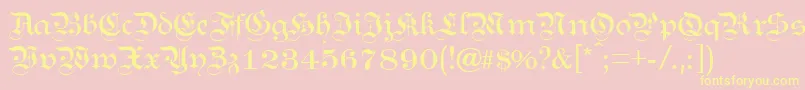 Kanzl Font – Yellow Fonts on Pink Background