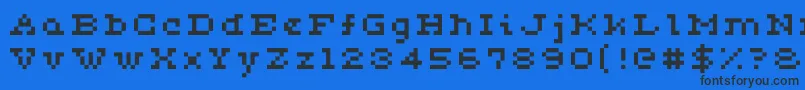 Ceriph0554 Font – Black Fonts on Blue Background