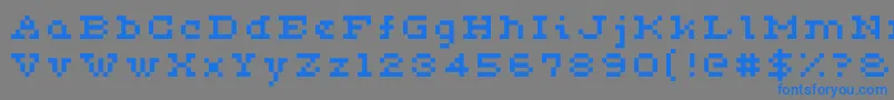 Ceriph0554 Font – Blue Fonts on Gray Background