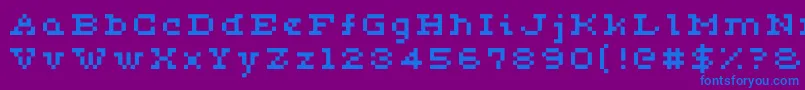 Ceriph0554 Font – Blue Fonts on Purple Background