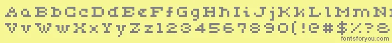 Czcionka Ceriph0554 – szare czcionki na żółtym tle