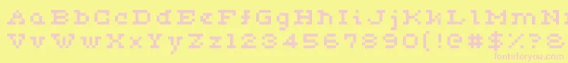 Ceriph0554 Font – Pink Fonts on Yellow Background