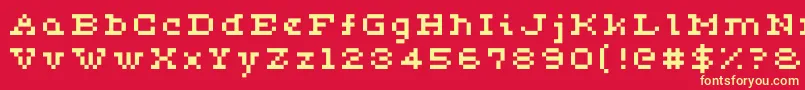 Ceriph0554 Font – Yellow Fonts on Red Background