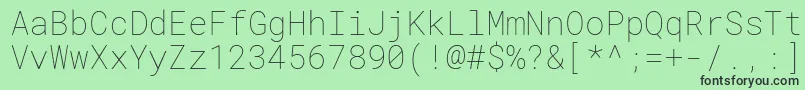 RobotomonoThin Font – Black Fonts on Green Background