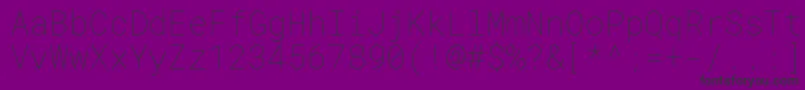 RobotomonoThin Font – Black Fonts on Purple Background