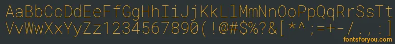 fuente RobotomonoThin – Fuentes Naranjas Sobre Fondo Negro