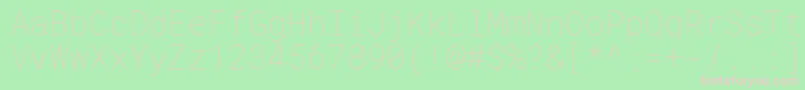 RobotomonoThin Font – Pink Fonts on Green Background