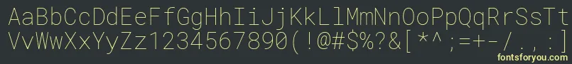 Шрифт RobotomonoThin – жёлтые шрифты на чёрном фоне