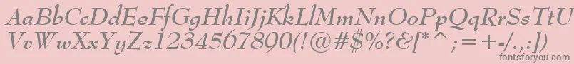 MonitorSsiBoldItalic Font – Gray Fonts on Pink Background