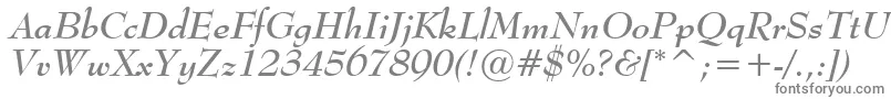 MonitorSsiBoldItalic-Schriftart – Graue Schriften auf weißem Hintergrund