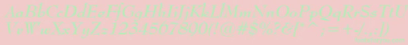 MonitorSsiBoldItalic Font – Green Fonts on Pink Background