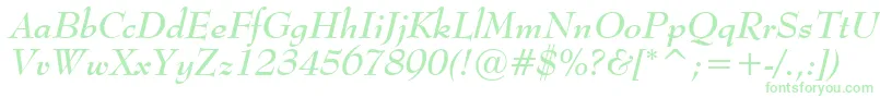 MonitorSsiBoldItalic Font – Green Fonts on White Background