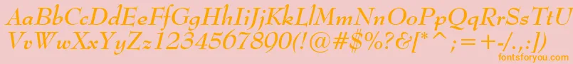 MonitorSsiBoldItalic Font – Orange Fonts on Pink Background