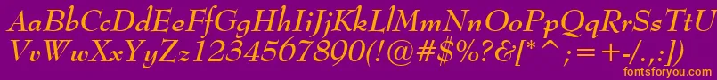 MonitorSsiBoldItalic Font – Orange Fonts on Purple Background