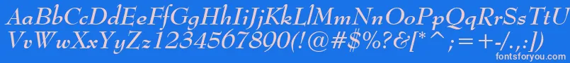 MonitorSsiBoldItalic Font – Pink Fonts on Blue Background