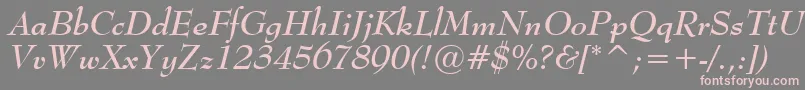 MonitorSsiBoldItalic Font – Pink Fonts on Gray Background