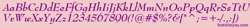 MonitorSsiBoldItalic Font – Purple Fonts on Pink Background