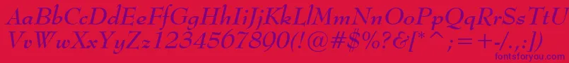 MonitorSsiBoldItalic Font – Purple Fonts on Red Background
