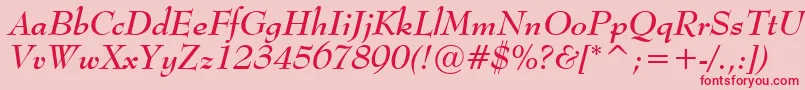 MonitorSsiBoldItalic Font – Red Fonts on Pink Background