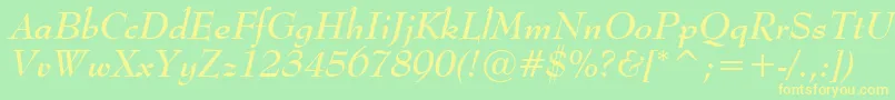 MonitorSsiBoldItalic Font – Yellow Fonts on Green Background
