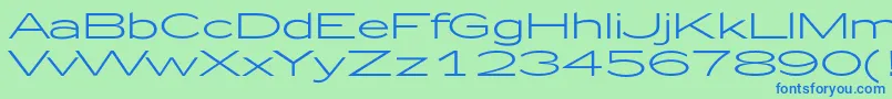 Zeppelin51 Font – Blue Fonts on Green Background