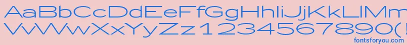 Zeppelin51-Schriftart – Blaue Schriften auf rosa Hintergrund