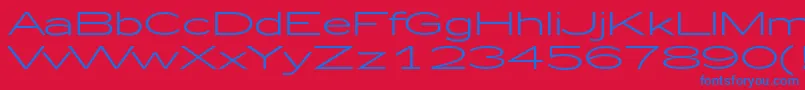 フォントZeppelin51 – 赤い背景に青い文字