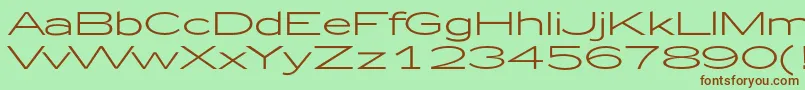 Zeppelin51 Font – Brown Fonts on Green Background