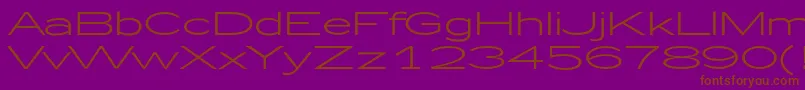 フォントZeppelin51 – 紫色の背景に茶色のフォント