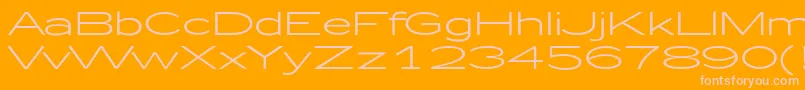 Zeppelin51 Font – Pink Fonts on Orange Background