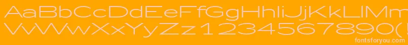 Zeppelin51-Schriftart – Rosa Schriften auf orangefarbenem Hintergrund