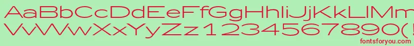 フォントZeppelin51 – 赤い文字の緑の背景