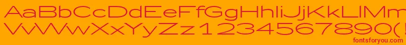 Zeppelin51 Font – Red Fonts on Orange Background