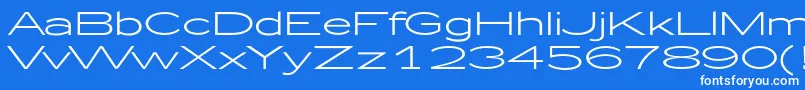 フォントZeppelin51 – 青い背景に白い文字