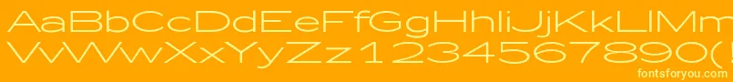 Zeppelin51 Font – Yellow Fonts on Orange Background