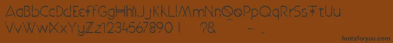 Telekinesis-Schriftart – Schwarze Schriften auf braunem Hintergrund