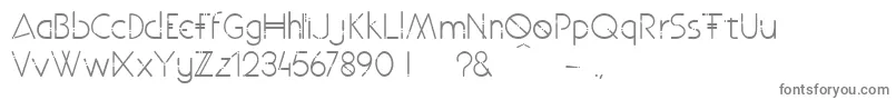 Telekinesis-fontti – harmaat kirjasimet valkoisella taustalla