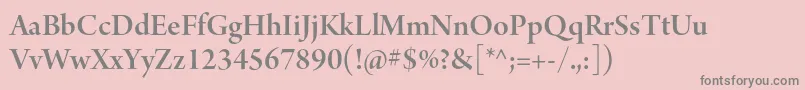 ArnoproSmbddisplay Font – Gray Fonts on Pink Background