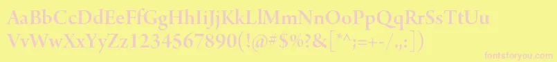 ArnoproSmbddisplay Font – Pink Fonts on Yellow Background