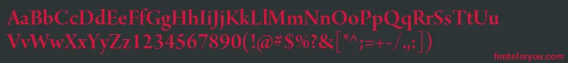 ArnoproSmbddisplay Font – Red Fonts on Black Background