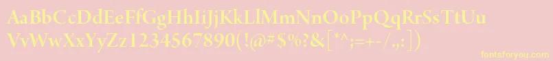 ArnoproSmbddisplay Font – Yellow Fonts on Pink Background