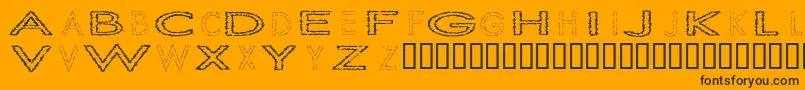 SlurCrumb Font – Black Fonts on Orange Background