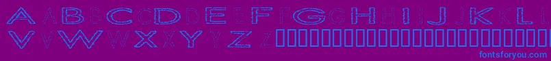 SlurCrumb-Schriftart – Blaue Schriften auf violettem Hintergrund