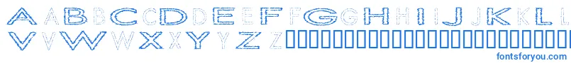SlurCrumb-Schriftart – Blaue Schriften auf weißem Hintergrund