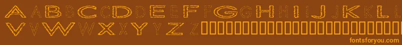 SlurCrumb Font – Orange Fonts on Brown Background