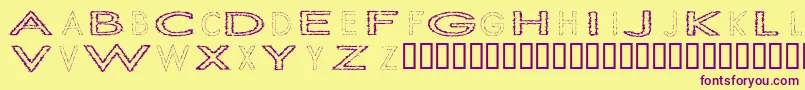 SlurCrumb Font – Purple Fonts on Yellow Background