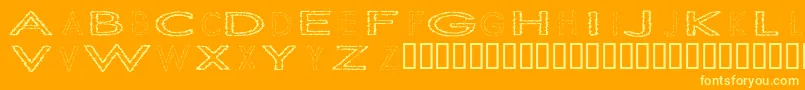SlurCrumb-fontti – keltaiset fontit oranssilla taustalla