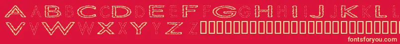 SlurCrumb-fontti – keltaiset fontit punaisella taustalla
